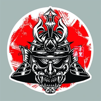Етикети Samourai Samurai Japón Японската Стикер Tete Face Art Автоколлантирующая Стикер