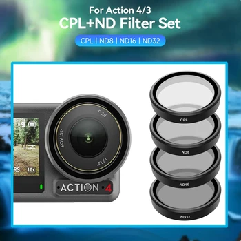 За Dji Action 4 Набор от Филтри за обектива на камерата, За да DJI Action 4 Филтри CPL ND Филтър Оптичен Стъклен Обектив за DJI Action 3 4 Аксесоари
