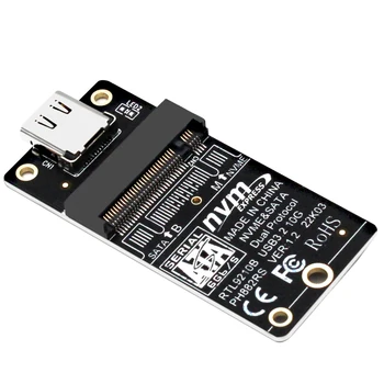 За NVME към USB 3,1 Type-C Адаптер M2 SATA SSD Адаптер RLT9210B Двухпротоколный Конвертор за M/B + M Key M2 2230 2242 2260 2280