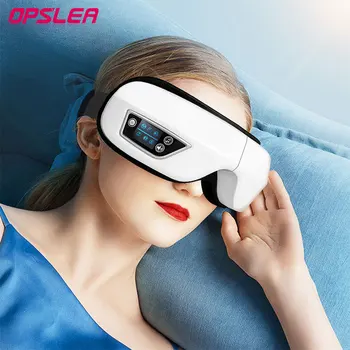 Интелигентен масажор за очи с подгряващата предпазна възглавница, вибрации, музика Bluetooth, масажна маска за очи, снимающая напрежение в очите, сухота в очите, улучшающая сън