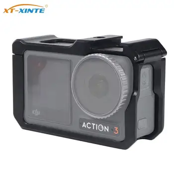 Камера от Алуминиева Сплав Cage Стенд за DJI OSMO Action 3 Защитна Рамка, 1/4 ARRI Инсталационен Дупка Планина за Студен Башмака Държач на Микрофона