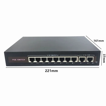Комутатор 48V Ethernet POE с пристанище 5/8 10/100 Mbps IEEE 802.3 af/at Идеален за IP камери/безжична точка за достъп/системи за видеонаблюдение
