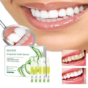 Копър за избелване на зъби с плодов киселина 3V, за еднократна употреба паста за зъби за почистване на устната кухина, хигиенична ампула второ хвърляне, феята на серум, паста за зъби