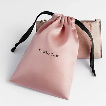 Луксозен козметичен торбичка на съвсем малък за подарък бижута, опаковки за коса и обувки, удобни косметичка от сатен от тъкан с адаптивни принтом