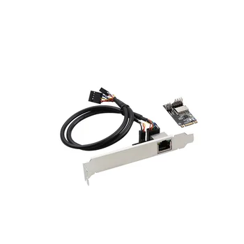 Мини PCI-E за Гигабитова мрежова карта на 1000 М Порт RJ-45 Кабелна PCIe Настолен PC Мрежова карта RTL8111H PCI Express Адаптер