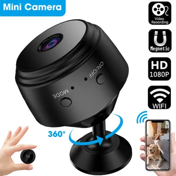 Мини камера A9 HD 1080P IP камера гласово видео Безжична мини камера за камери за наблюдение Камера, Wi-Fi мобилен телефон