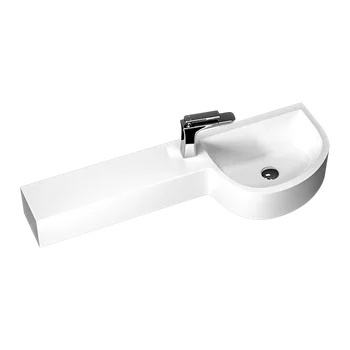 Мини мивка за баня малък размер от изкуствен камък, малогабаритна стенни мивка за домашно тоалетна-партньор
