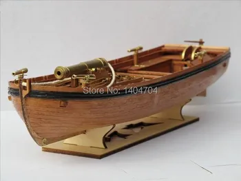 Модел NIDALE Sacle 1/36 Класическа дървена модел парусника 42 фута Въоръжена канонерская лодка Европа Канонерская лодката е въоръжена с лодка