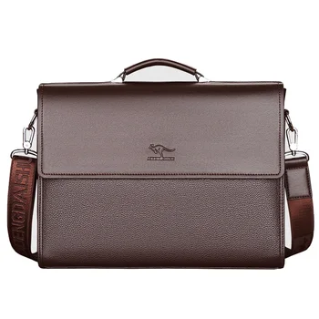 Модерен мъжки портфейл среден размер в бизнес стил, висококачествена мъжка чанта от дебела кожа, чанта за документи, стилна бизнес чанта