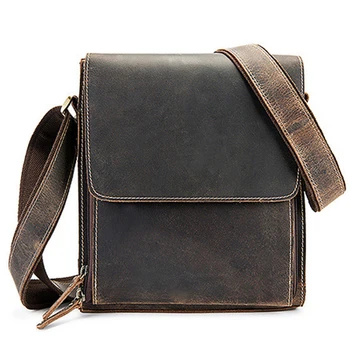 Модерна чанта през рамо, кафява чанта-месинджър, винтидж чанти в кожен стил, мъжки ежедневни каубойски чанта през рамо, средни мъжки ежедневни каубойски чанти