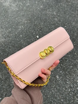 Модерна чанта-тоут 2023, новост в рамото, седельная чанта Y2K, луксозна дизайнерска марка чанта през рамо от естествена кожа, за жени, за чантата, клатч