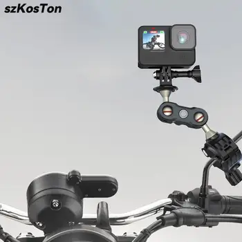 Мотоциклет под наем на Волана Огледален Скоба За Закрепване на Gopro Hero 11 10 9 8 7 Притежателя руският футболен Екшън-Камера За DJI OSMO Insta360 X3
