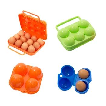 Мрежест кутия за съхранение на яйца, преносим пластмасов държач за яйца, съд-органайзер за пътуване на открито, на къмпинг, на калъф за яйца за пикник