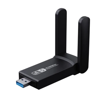 Мрежова USB3.0 Домашен Wifi Ключ Настолен USB Адаптер 1200 Mbps Антена на далечни разстояния 5dBi дву-бандова Аксесоари на Приемника 5 Ghz 2,4 G
