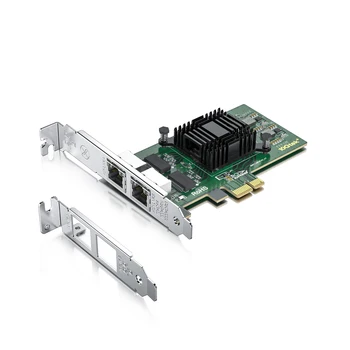 Мрежова карта 1.25 G NIC С две пристанища PCIe X1 RJ-45, За контролер Intel 82571, 10/100/1000 Mbps Gigabit Ethernet PCI Express