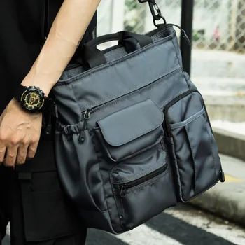 Мъжка чанта-месинджър с 14 джобове, водоустойчива чанта през рамо, водоустойчив оксфорд пътна чанта, работни чанти с голям капацитет за съхраняване на