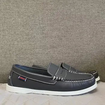 Мъжки автентичната обувки за докове Sebago - кожени обувки-лодка премиум-клас дантела със скосен пръсти AC048