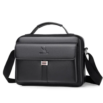 Новата модерна мъжка чанта през рамо, преносима чанта от изкуствена кожа, мъжки портфейл, топла разпродажба