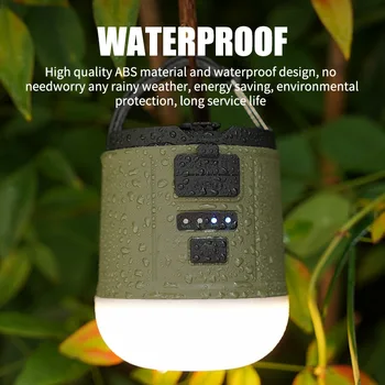 Новата мултифункционална лампа за палатка, външна спасителна лампа за къмпинг с ръчно задвижване, преносима акумулаторна лампа за къмпинг