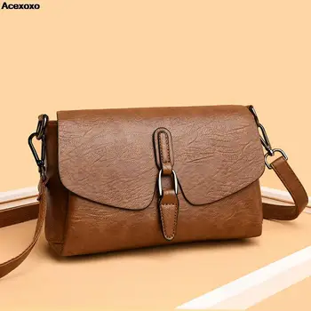 Новата пролетно-лятна дамска чанта, реколта чанта през рамо, модерен лесна преносима чанта