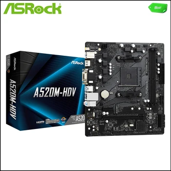 НОВОСТ За дънни платки на ASROCK A520M-HDV С жак AM4 DDR4 64 GB AMD A520 Десктоп дънна Платка SATA3 USB3.0