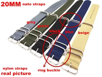 Околовръстен обтегач - на Едро, 10 бр. /лот, висококачествен 20 мм и найлонова каишка за часовник, водоустойчив каишка за часовник на НАТО, модерен каишка wach band - 5 цвята