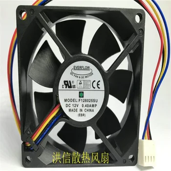 Оригинален EVERFLOW 8025 F128025SU DC12V 0.40 AMP 4-жични охлаждащ вентилатор с контролирана температура