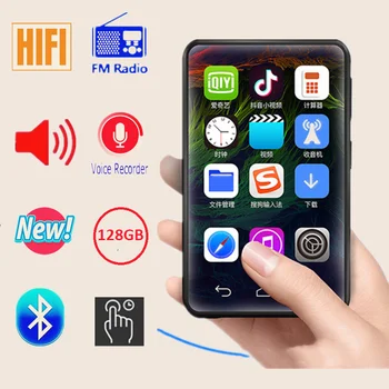 Портативен Bluetooth MP3 Плейър Със Сензорен Екран, SD Карта, Hi-Fi Звук Без Загуба на Видео, Диктофон Спортен Аудио Мини-Плейър