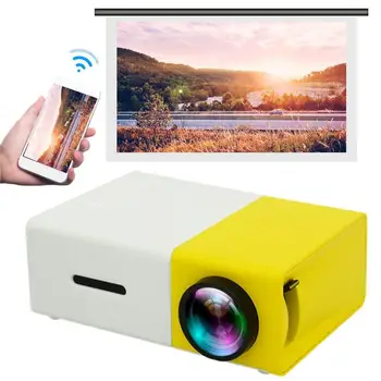 Портативен домашен проектор, здрав ултра мини преносим проектор за YG300, лесен за използване градински проектор за смартфон, лаптоп, къща