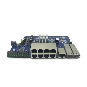 ПР-управление на 8-портов Модул Switch PoE Ethernet 10/100/1000 Mbit/с Модул Управляем суич с 2 Гигабитными слота за SFP gigabit switch