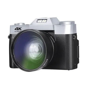 Продава класическа цифрова камера за 4K HD, камера за видеоблогинга с 3.0-инчов конвертируеми екран на 180 °, цифрова камера, WiFi с широкоъгълен обектив