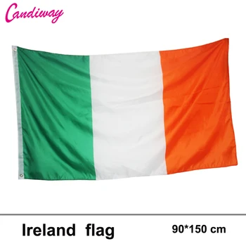 Продажба на едро на 10 бр. ирландски флаг Високо качество на Закрит банер без флагштока Декорация на дома, на открито полиестер
