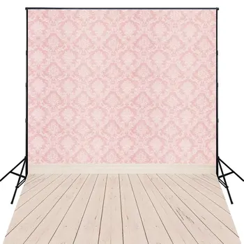розово дамасский фон размер 5x7 фута, фон за снимки, студиен подпори