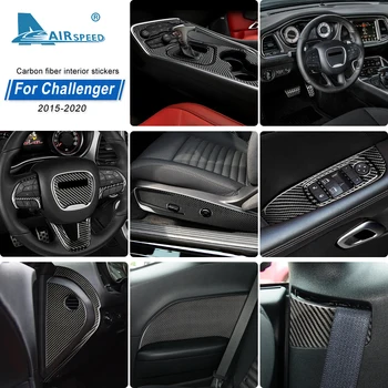 СКОРОСТ на полета за Dodge Challenger 2015-2020 Аксесоари за интериорна декорация, изработени от въглеродни влакна, авто Специален стикер на капака, украса за стайлинг на автомобили