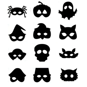 Скреч арт-скреч хартиени маски, маски за лице с мультистильным дизайн за Хелоуин