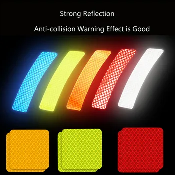 Стикер за стайлинг на автомобили, светоотражающая стикер за колела на автомобил, вежди/врата/ задна броня, предупреждение, рефлектор на светлината, защитен стикер
