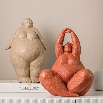 Фигурка на дебела дама фигурки за помещения Декорации от смола Украса спални