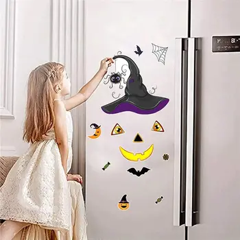 Хелоуин Лицето на духа Магнит за хладилник Стикер Прилеп Тиква Украса на хладилник Атмосфера, празнични партита Важно