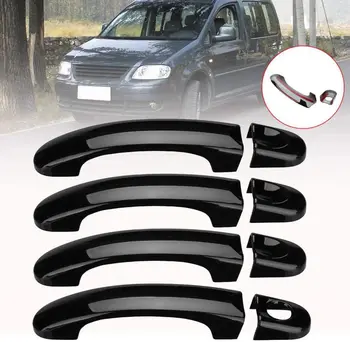 Хромирани ярко-черна автомобилна врата копчето, декоративна накладки, комплект за Volkswagen T5 T6 Превозвачът Caddy 2003 ~ 2015 аксесоари