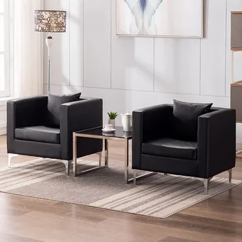 Черно скандинавски разтегателен диван и фотьойл за отдих в хола, удобен стол за релакс с индивидуален акцент, луксозно обзавеждане за дневна Sedie Da Pranzo MQ50KT