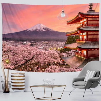 Японската планината Фуджи, декорация на дома, на гоблени, на бохем декоративен матрак за пътуване, килимче за йога, одеало за диван в стил хипи, постелката за йога