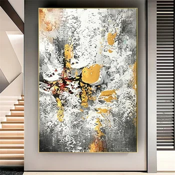 100% Ръчно Рисувани Абстрактна Живопис Върху Платно Проста Картина С Маслени Бои Голям Е Размерът На Стенно Изкуство За Хол, Коридор Начало Декор Подарък
