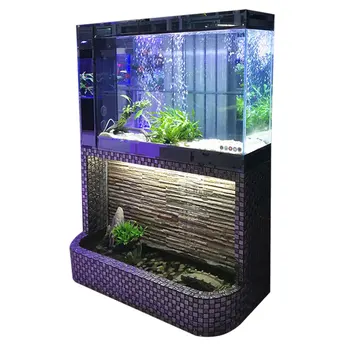 Водна завеса, воден екран, аквариум, опазването на околната среда мозайка, веранда от сверхбелого стъкло, хол, аквариум