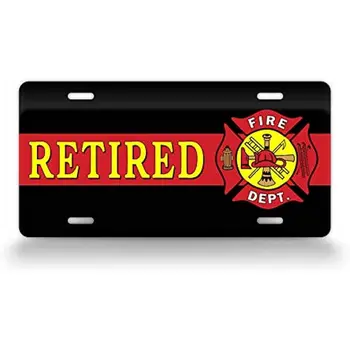 Регистрационен номер на пожарникар в пенсия логото на пожарникар-изтребител, САЩ, нашивка с автоматична биркой пожарна, Пожарна служба-декорация на стени, метални стенни знак